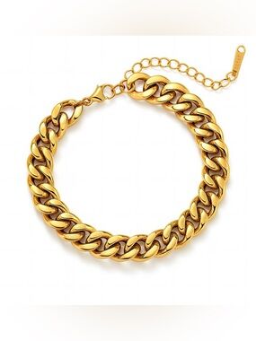 Cuban Link 18K Gold Plated Stainless Steel Bracelet